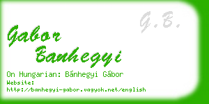 gabor banhegyi business card