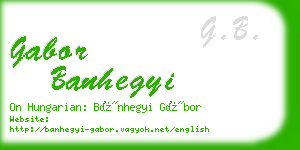 gabor banhegyi business card